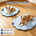 Folded Riogoo self cooling pet mat showing fabric texture