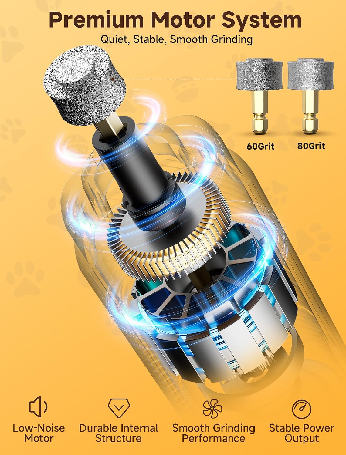 Side view of white Ckin Pet nail grinder for pets
