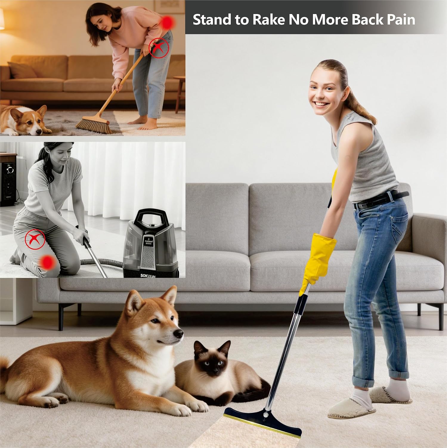 Heavy duty black head of the Lo-Ron-Gol carpet cleaning tool