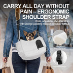 Close up of expandable storage pockets on Furtent pet sling