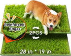 Hompet Dog Grass Pad with Tray Large, 41"x27", 2 Reusable Artificial Turf for Dogs Potty, Waterproof Non-Slip Washable Pee Pads, Quickly Absorbency Portable Dog Litter Box for Indoor/Outdoor Use - Image 15
