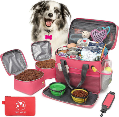 Dog Travel Bag for Traveling| Week Away/Overnight Travel Accessories with Multi-Function Pockets|Pet Travel Set for Dog and Cat|Ultimate Gift for Dog Moms &Dads, Doggy Lovers &Pet Owners - Image 10