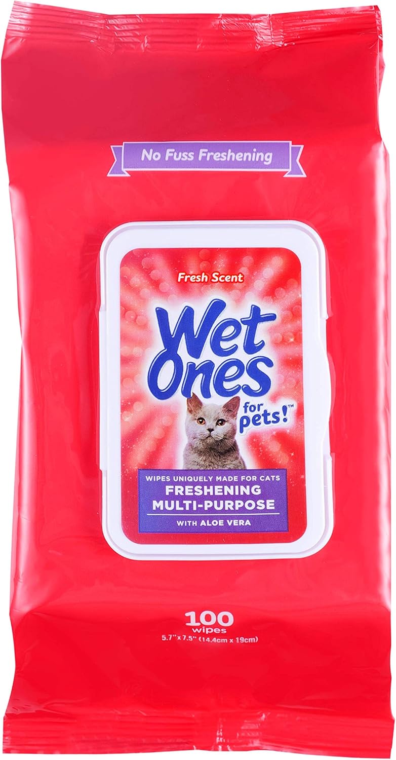 Wet Ones for Pets Freshening Multipurpose Wipes for Cats with Aloe Vera, Fresh Scent - Easy to Use Cat Cleaning Wipes for Pet Grooming in Canister, 50 Count - 3 Pack - Image 15