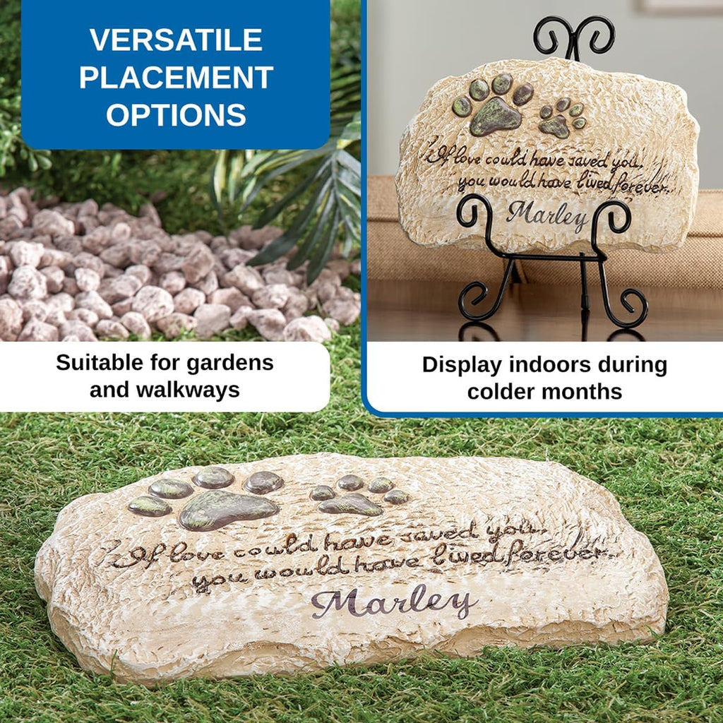 Customized resin garden marker with paw prints