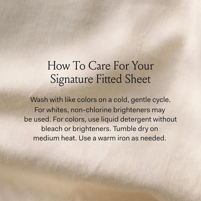 Boll and Branch organic cotton fabric showing the smooth texture and natural finish