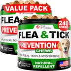 Vet Promise premium non GMO dog flea and tick prevention supplement container side view