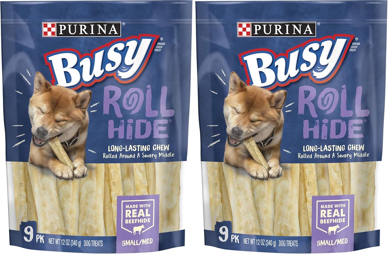 Purina Busy Rawhide Small/Medium Breed Dog Bones, Rollhide - 9 ct. Pouch - Image 13