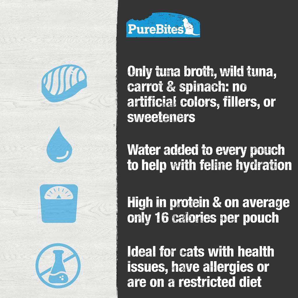 PureBites cat treat pouch nutrition facts label