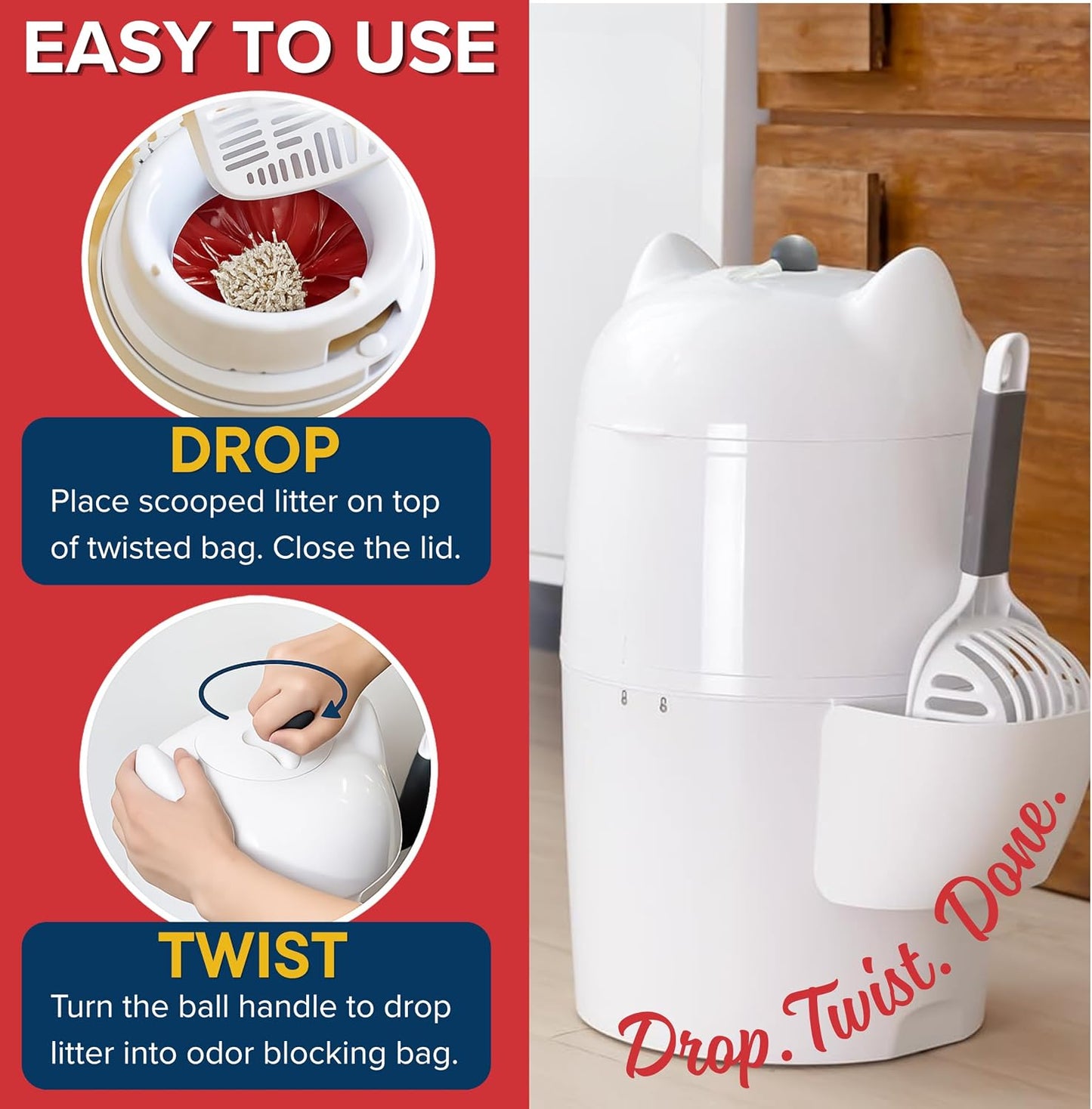 Red Rocket Purrr Litter Twist R extra large capacity side profile