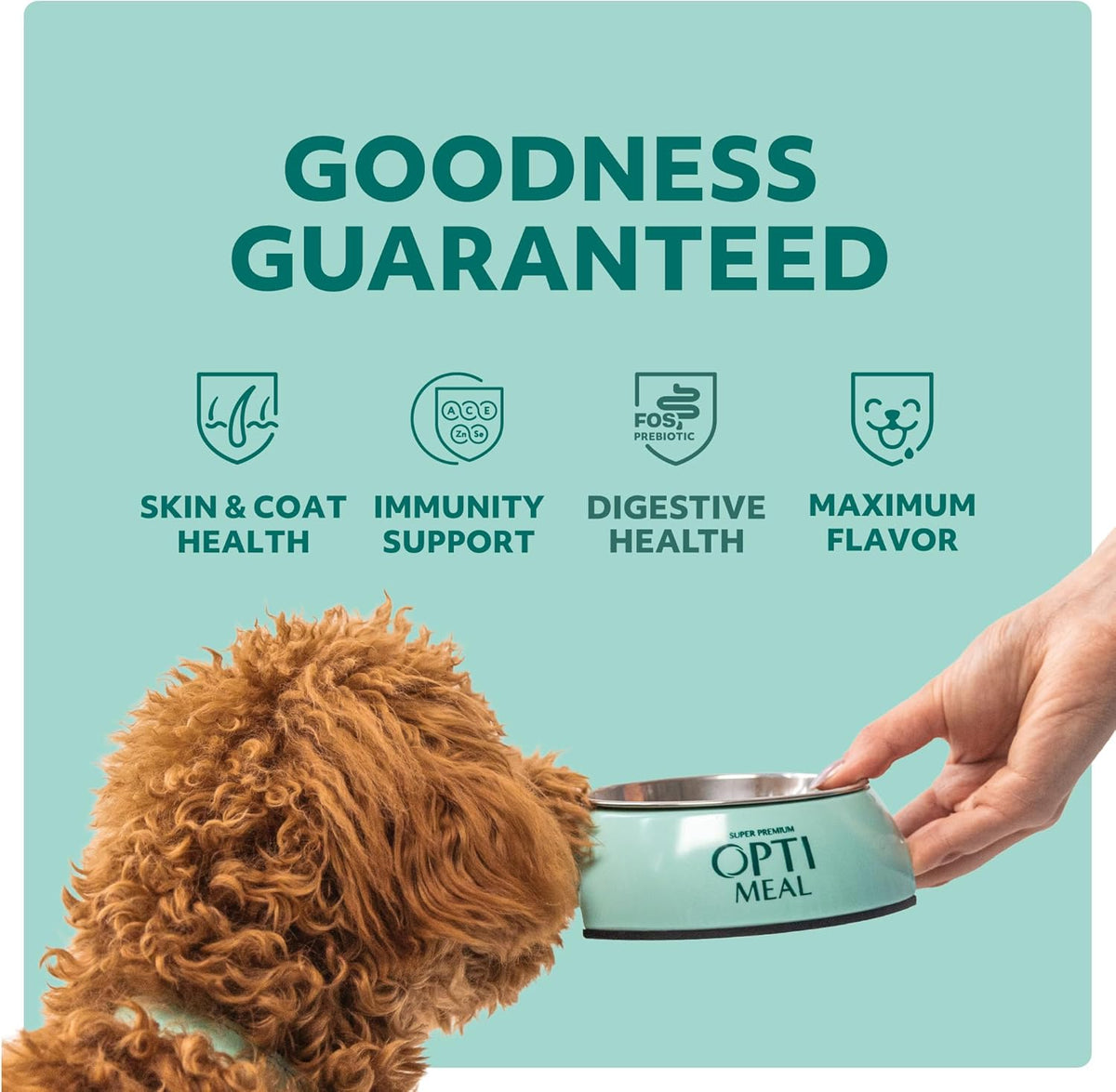 Optimeal high protein wet dog food nutritional information and ingredient panel