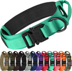Joytale Tactical Dog Collar with Handle and Metal Buckle, Heavy Duty Padded Military Collar with 2 Patches for Training, Adjustable for Large Dogs, Black, L - Image 11