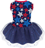Miiemiu 4th of July dog dress front view patriotic puppy costume