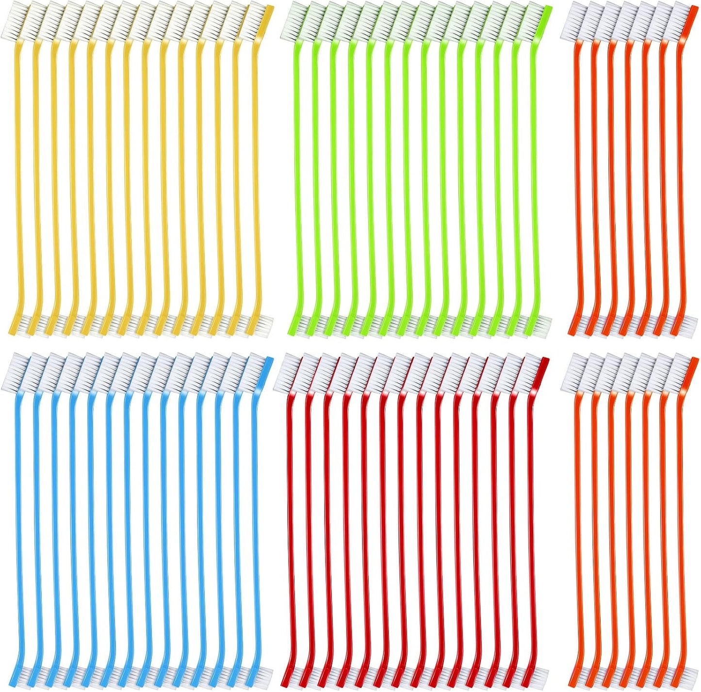 Honeydak Dog Toothbrush Bulk Dual Headed Dental Brushes Dogs Tooth Brushing Kit Long Handle Pet Tooth Brush for Puppy Large Small Cats and Most Pets Teeth Cleaning Dental Supplies(70 Pcs,Colorful) - Image 10