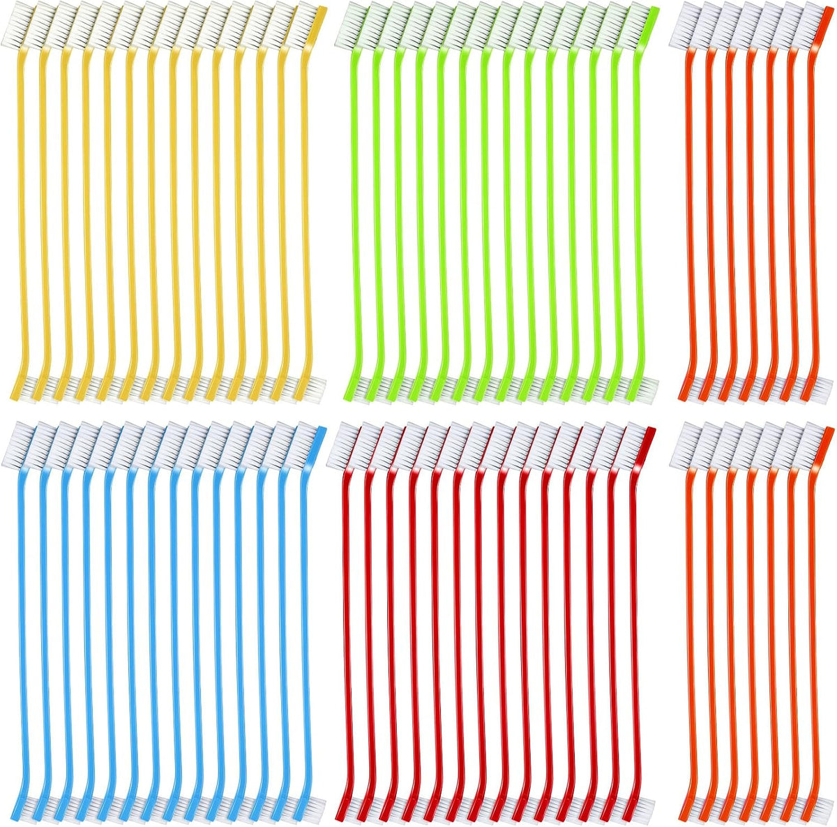 Honeydak Dog Toothbrush Bulk Dual Headed Dental Brushes Dogs Tooth Brushing Kit Long Handle Pet Tooth Brush for Puppy Large Small Cats and Most Pets Teeth Cleaning Dental Supplies(70 Pcs,Colorful) - Image 10