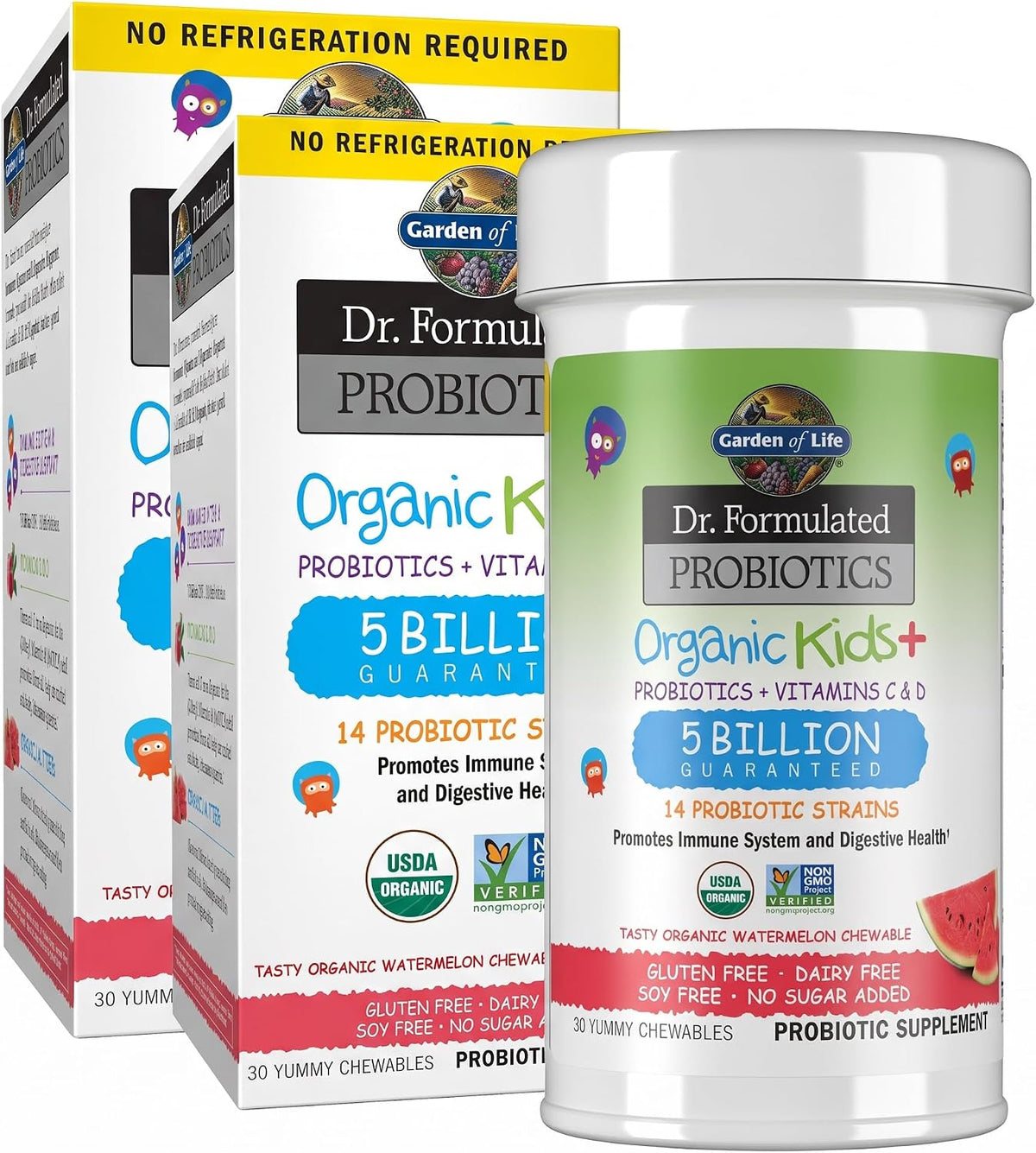 Garden of Life Dr. Formulated Kids+ Probiotics, Shelf Stable, Berry Cherry - Image 11