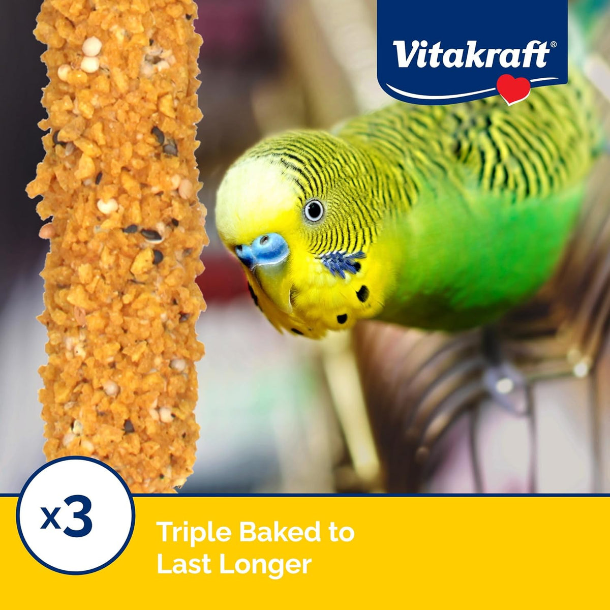 Vitakraft variety pack bird food featuring sesame and banana flavor
