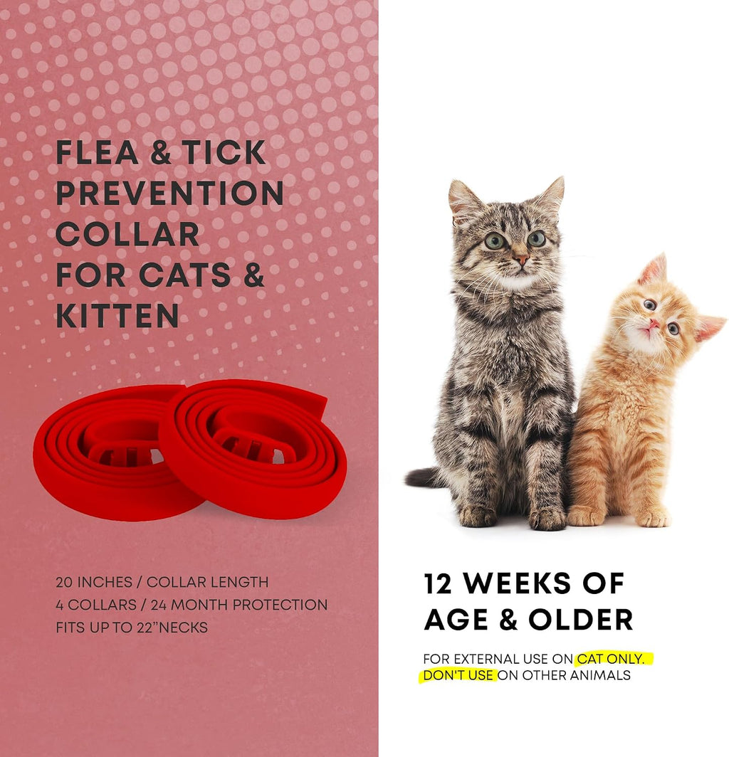 Adjustable silicone tick prevention collar for kittens