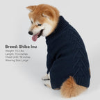 Imported non scratchy turtleneck doggy clothes in navy large size