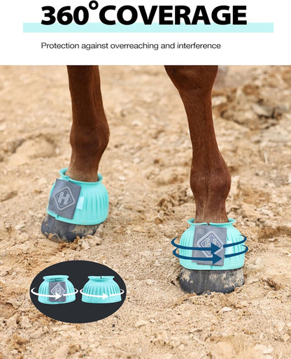 Harrison Howard horse protective gear showing thick shock absorbing rubber texture