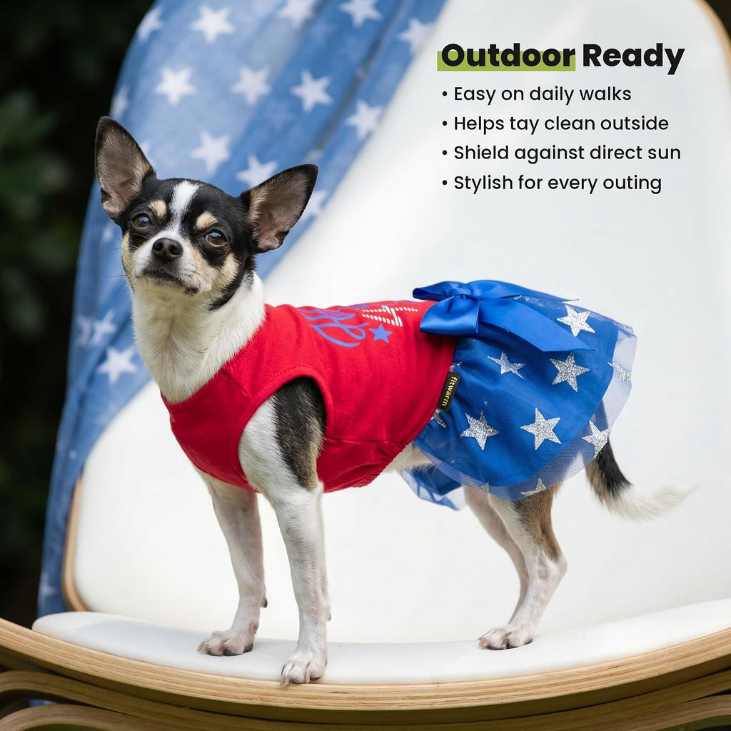 Fitwarm star spangled pet costume illustrating secure seams for small animal safety