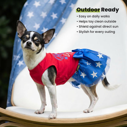 Fitwarm star spangled pet costume illustrating secure seams for small animal safety