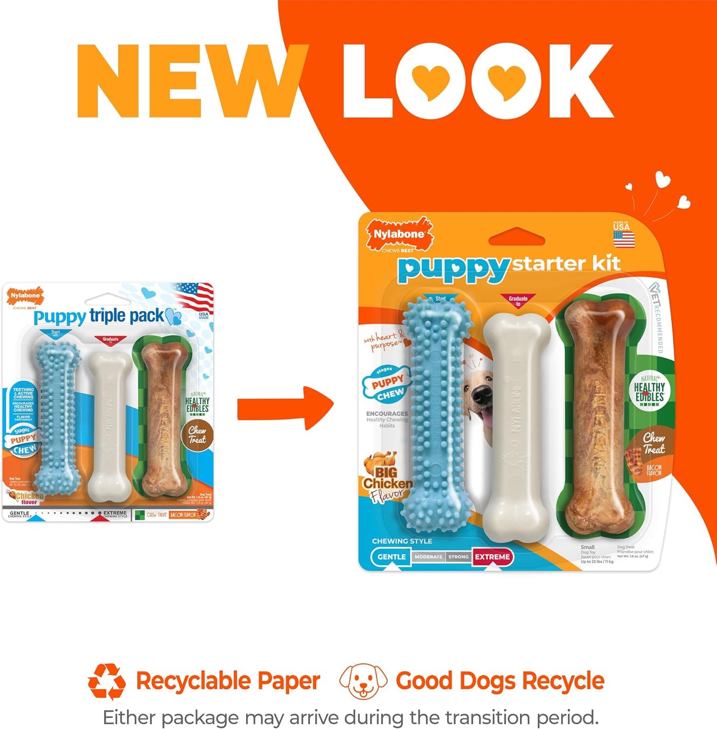 Durable nylon chew toy for puppies Nylabone