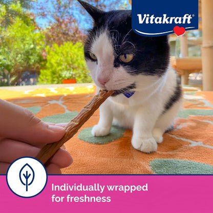 Back of Vitakraft PurrSticks packaging showing nutritional details