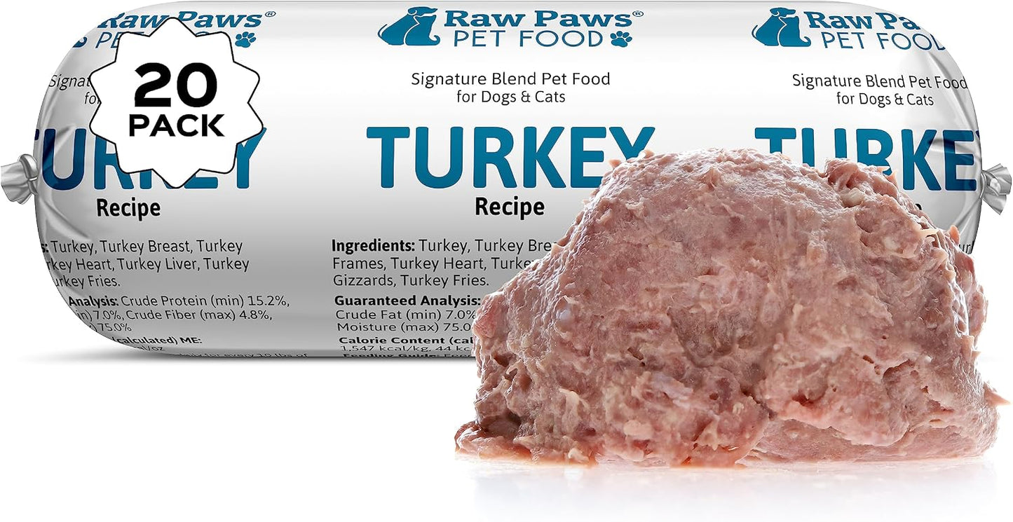 Raw Paws Signature Blend Pet Food for Dogs & Cats - Beef Recipe, 1-lb Rolls (20 Pack) - Fresh Pet Food Made in USA, Grass-Fed Beef, Natural Dog Food Rolls, Raw Frozen Dog Food & Cat Food - Image 10