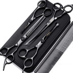 Gimars Titanium Coated Professional 6 in 1 4CR Stainless Steel Dog Grooming Scissors with Safety Round Tip, Heavy Duty Pet Grooming Scissor for Dogs, Cats and Other Animals - Image 13