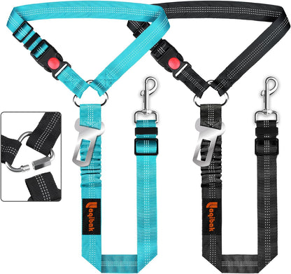 Laqibak 3-in-1 dog seat belt harness front view