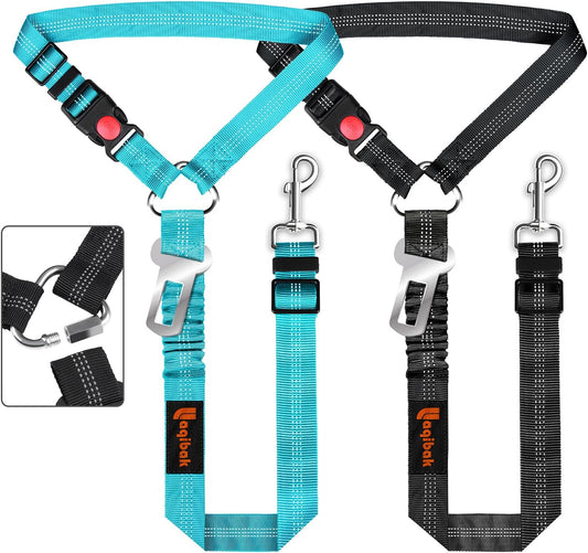Laqibak 3-in-1 dog seat belt harness front view
