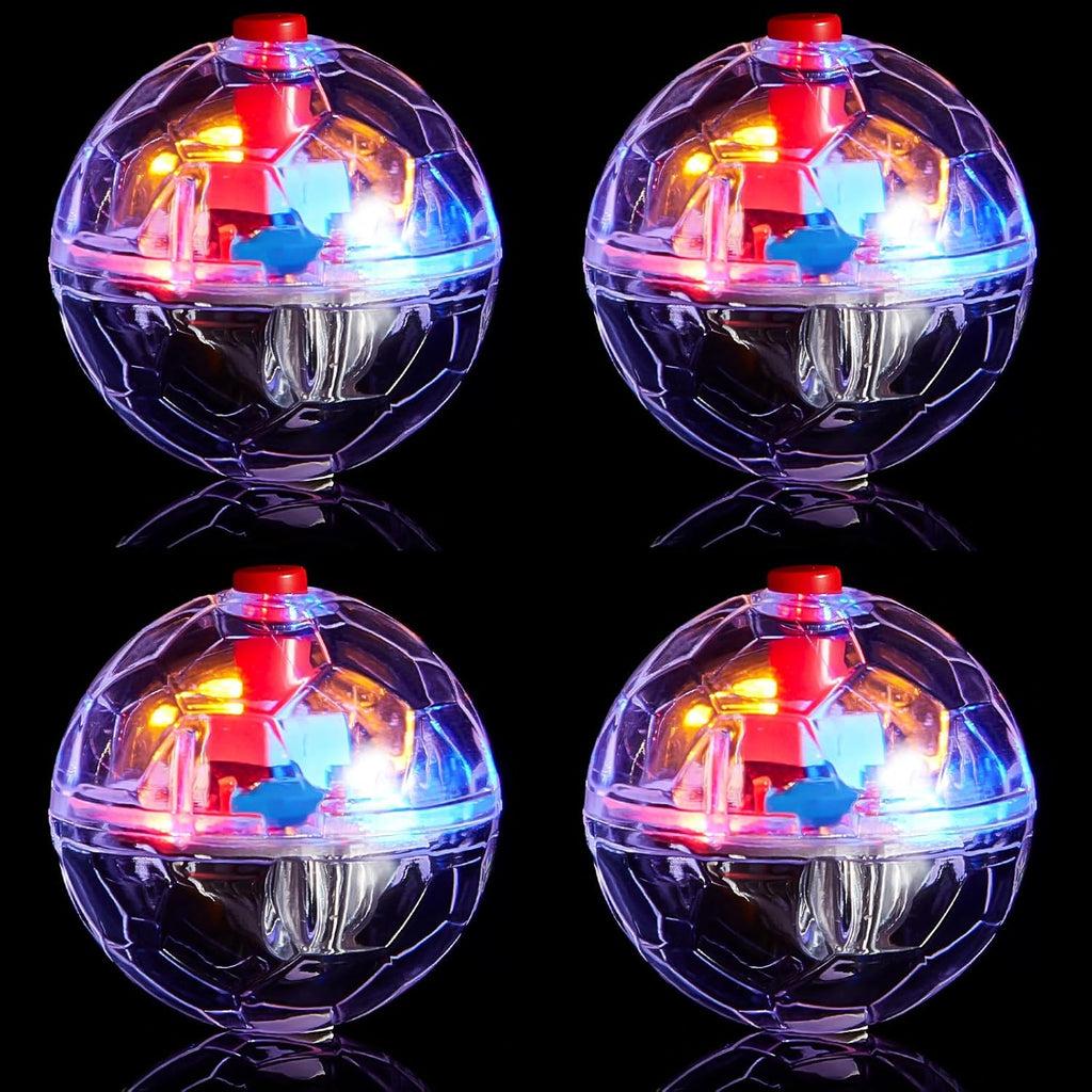 Frienda ghost hunting cat ball front view showing transparent LED pet toy