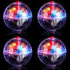 Frienda ghost hunting cat ball front view showing transparent LED pet toy