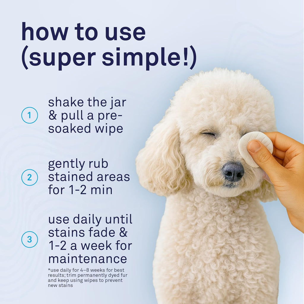 Petpost dog grooming wipes side view showing directions