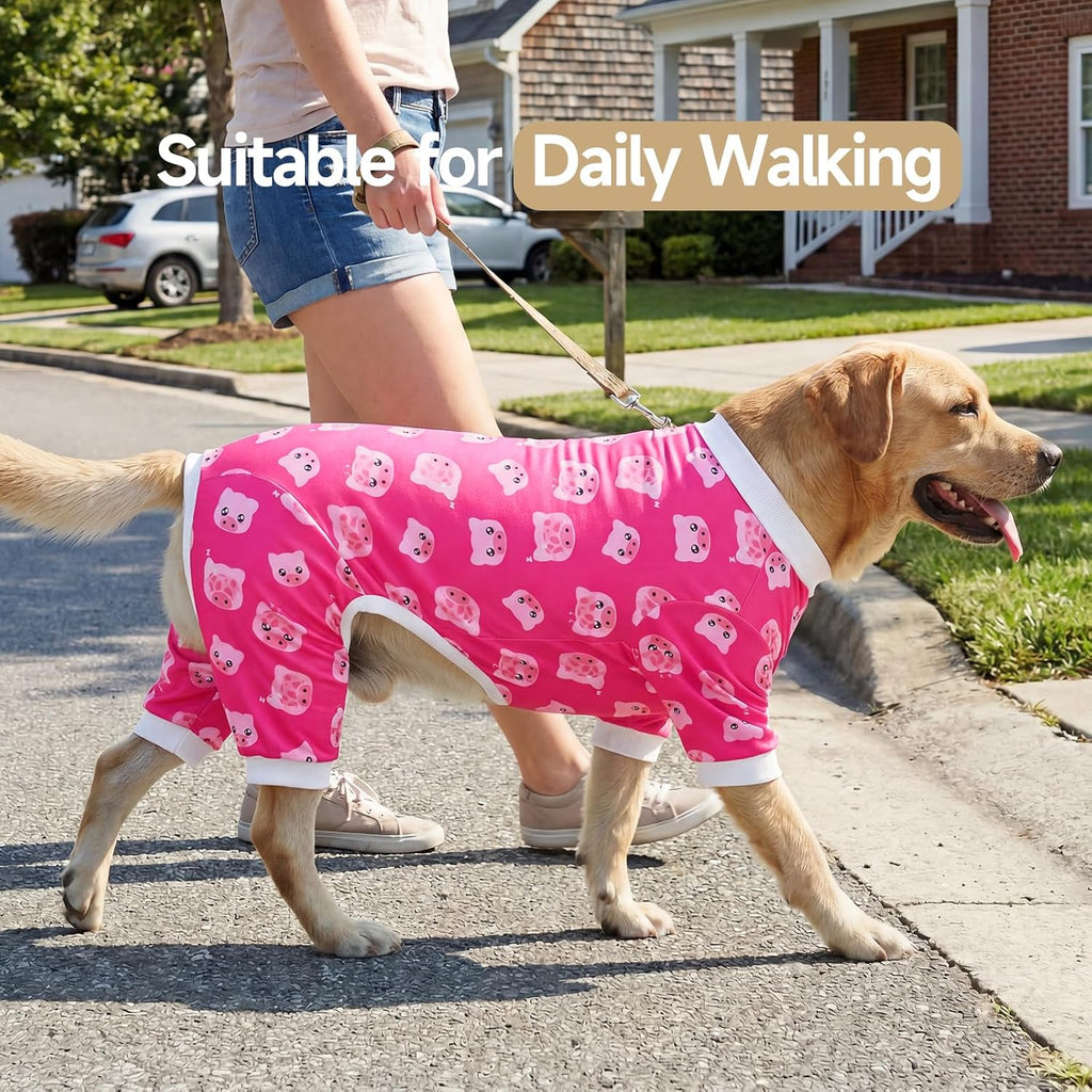 Green duck pattern lightweight dog jammies in 4XL size