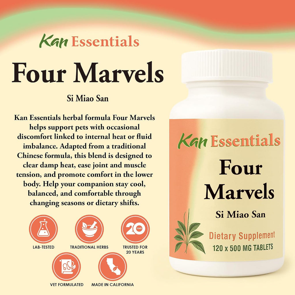 Kan Herbs Four Marvels traditional Chinese herbal tablets for dogs and cats