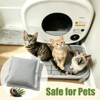 Pet friendly unscented charcoal deodorizer inserts designed for enclosed litter closets and trays
