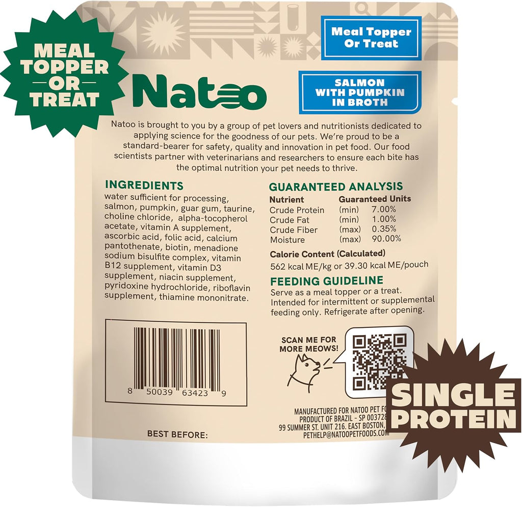 USA imported Natoo cat food topper 2.4 ounce pouch