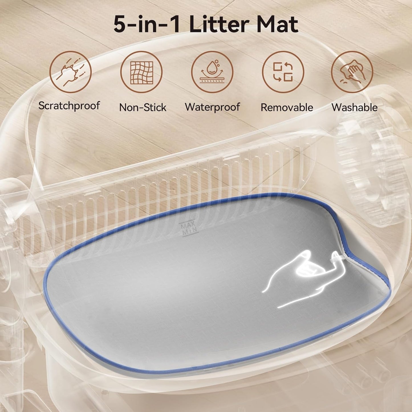 Authentic USA imported smart cat litter box replacement filter component for pet waste separation maintenance
