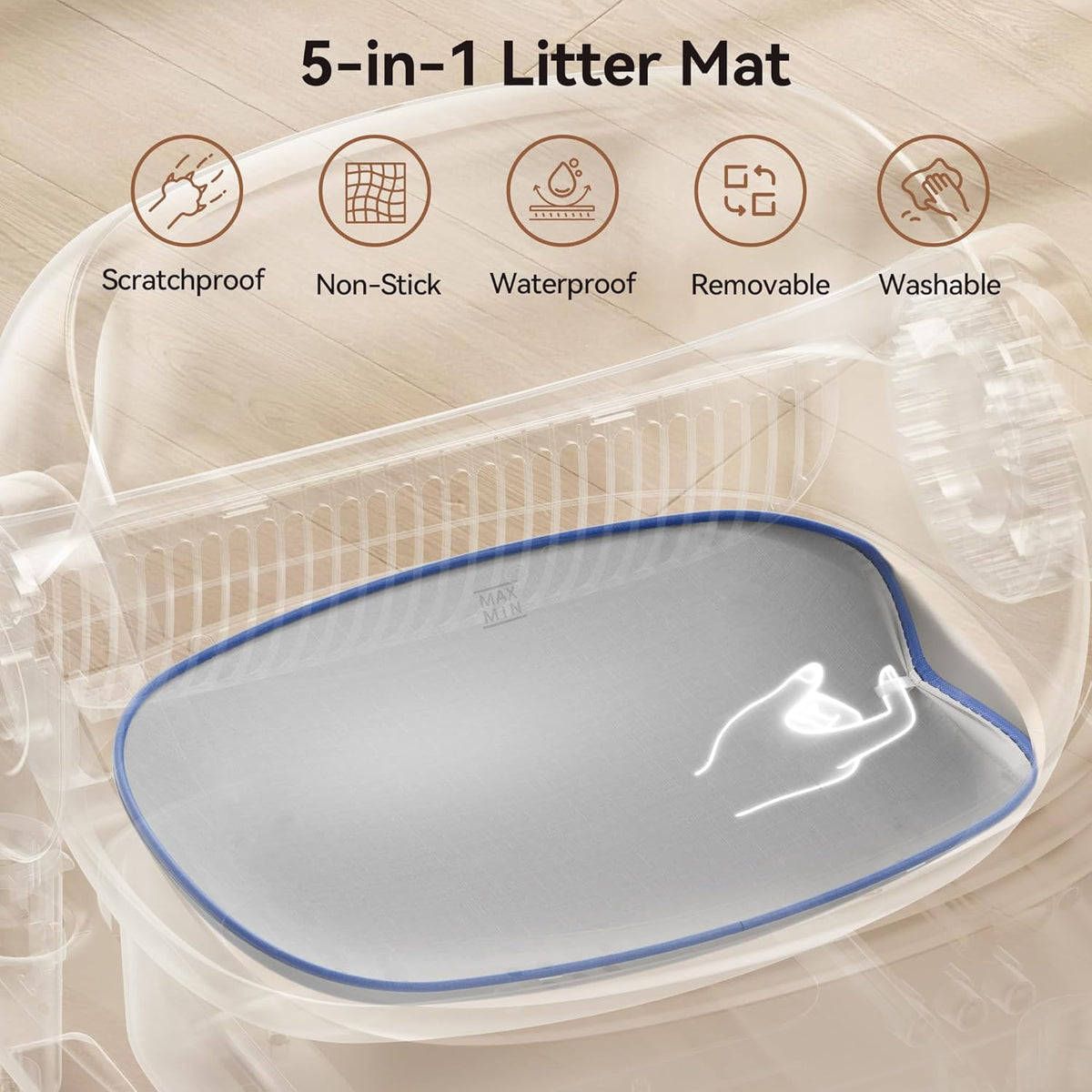 Authentic USA imported smart cat litter box replacement filter component for pet waste separation maintenance