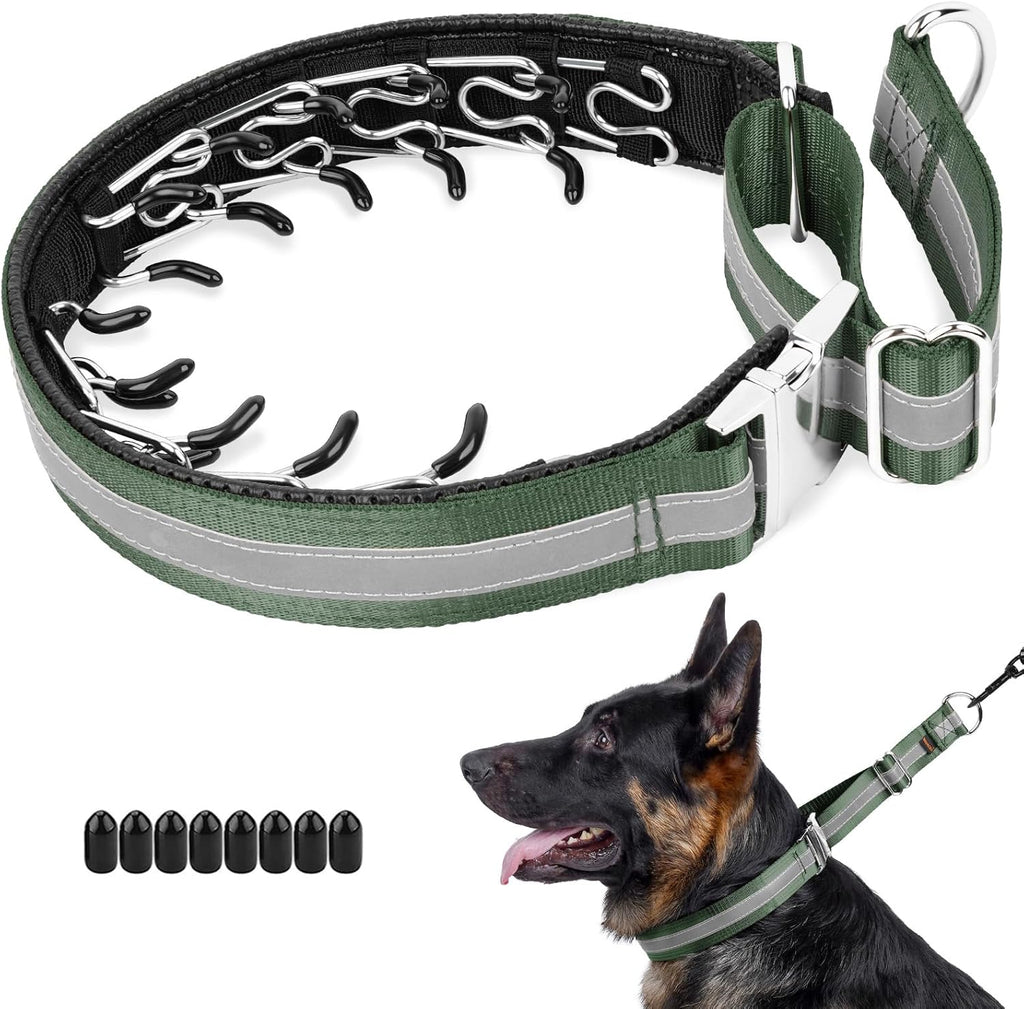 Mayerzon Martingale No Pull Collar for Large Medium Dogs, Patented Dog Walking Training Collar for Pulling, 1.5'' Wide Alloy Buckle, Neoprene Padded, Adjustable, Reflective, Easy to Use(L, Black) - Image 9