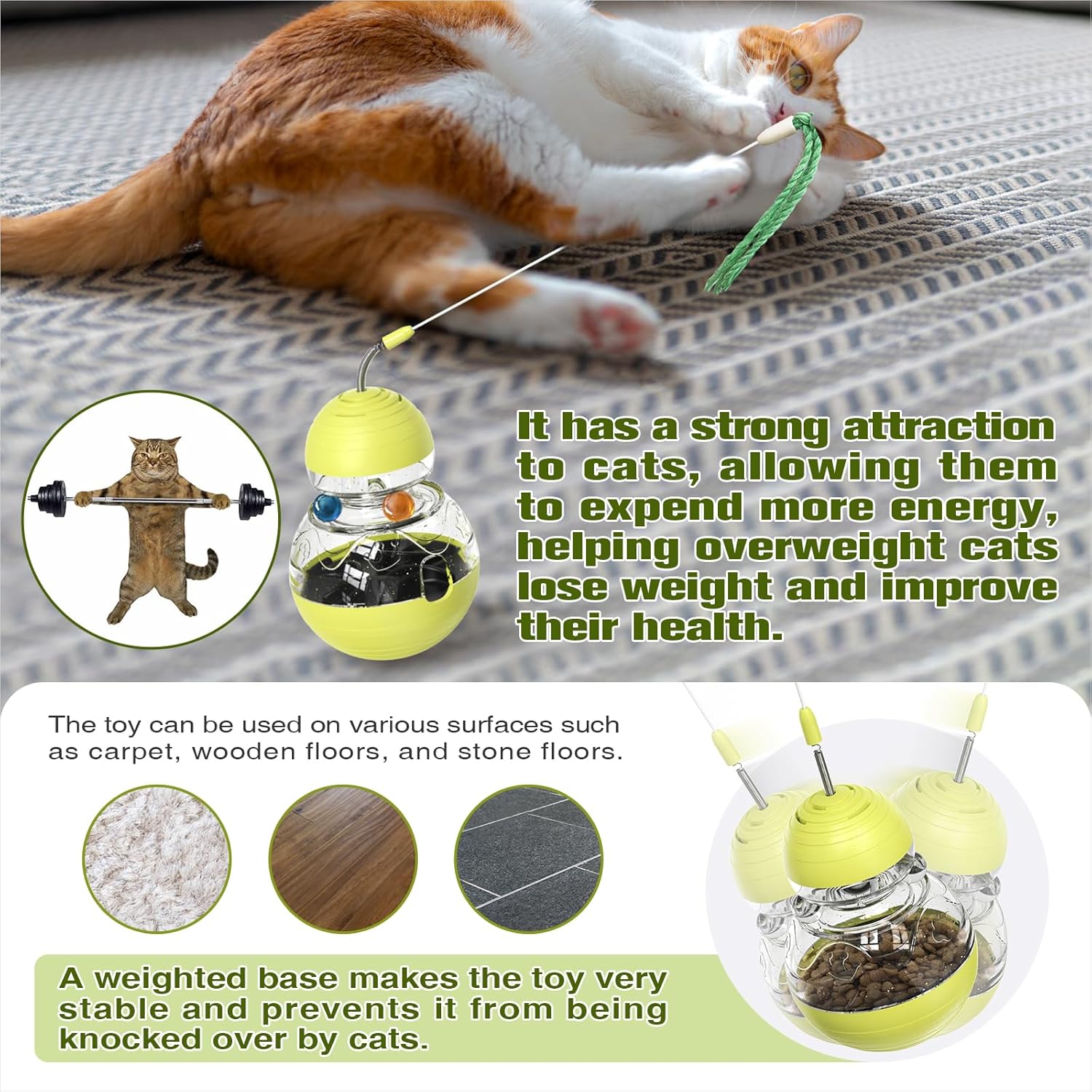 TLKNG mental stimulation cat enrichment toy package showing the full interactive tracking ball set.