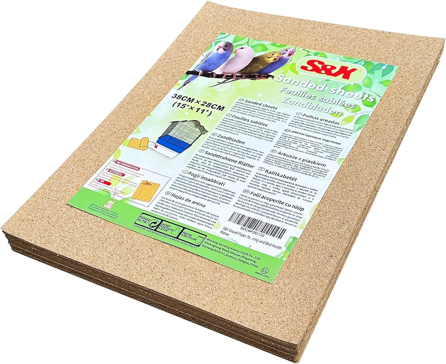 S&X Gravel Paper for Bird Cage 30-Pack 15" x 9.5" Bird Cage Liners Disposable for Enhanced Hygiene and Bird Health - Image 9