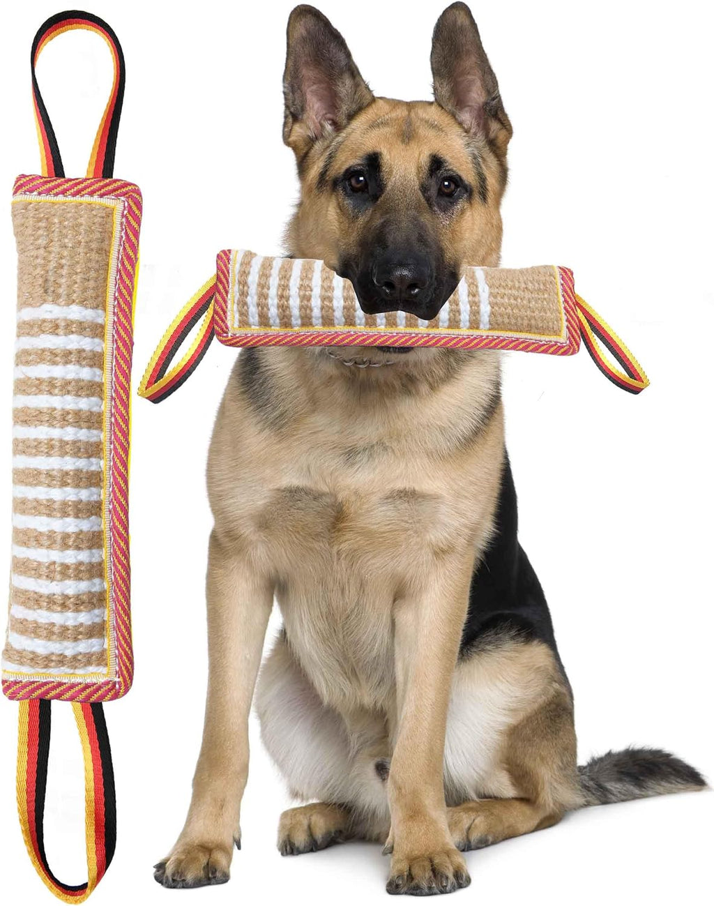 Clysoru Dog Tug Toy Tough Jute Bite Pillow Lasting Training Equipment Puppy to Large Dogs Interactive for Large and Small - Image 15