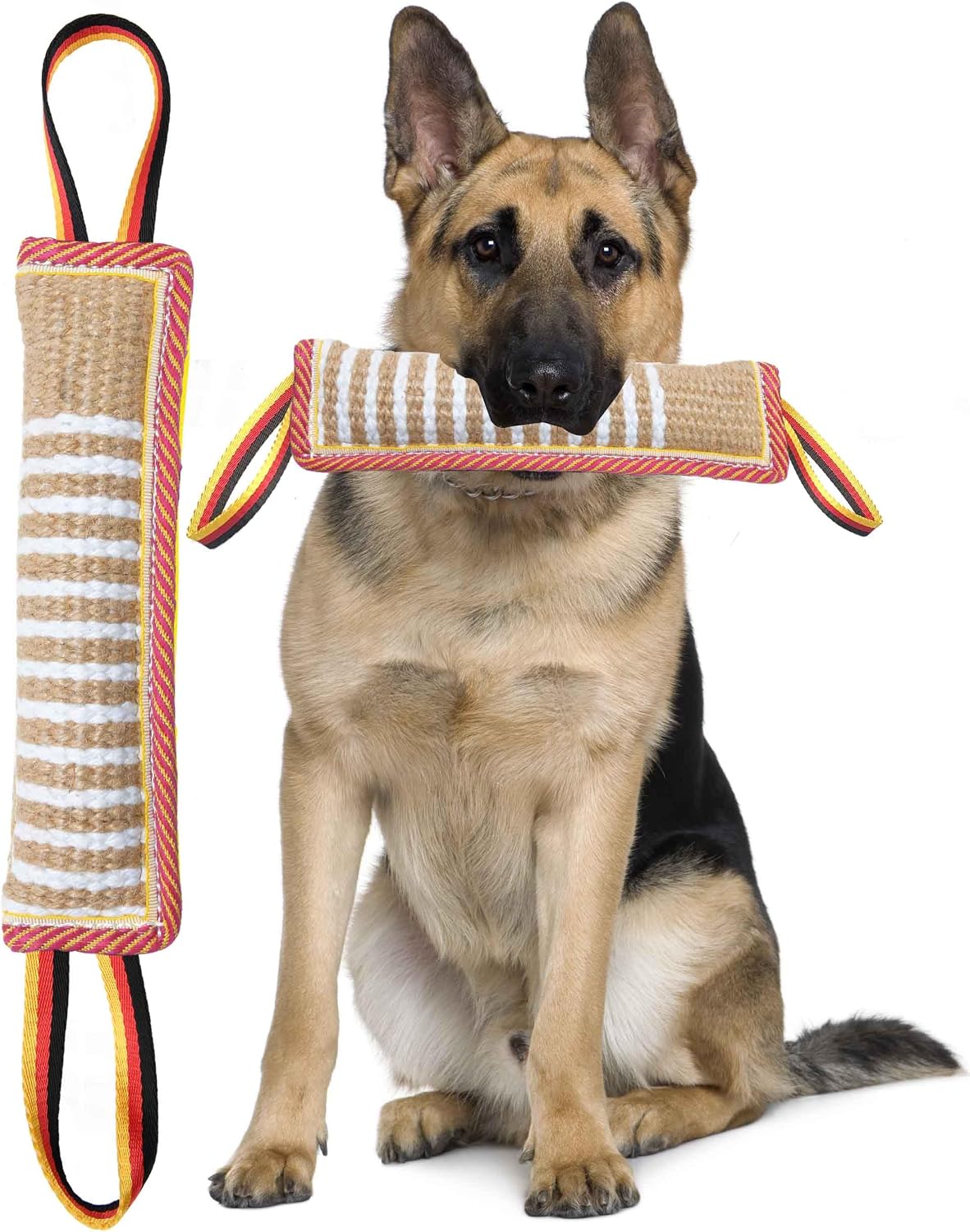 Clysoru Dog Tug Toy Tough Jute Bite Pillow Lasting Training Equipment Puppy to Large Dogs Interactive for Large and Small - Image 15