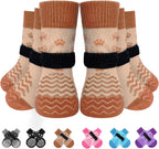 EXPAWLORER 6Pcs Anti Slip Dog Socks to Prevent Licking Paws, Dog Shoes for Hot Pavement Double Sides Dog Boots & Paw Protectors Booties for Hardwood Floors with Grip Small Medium Large Senior Dogs, S - Image 14