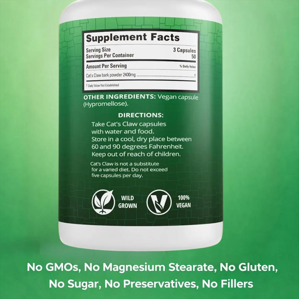 Nutritional facts panel and supplement facts displayed on the product packaging