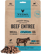 Vital Essentials Freeze Dried Dog Food, Raw Beef Crunchy Mini Nibs | Complete Meal or Topper | 96% Beef, Organs & Bone | Limited Ingredient, High Protein, Grain Free Dry Dog Food | 14 oz Bag - Image 12