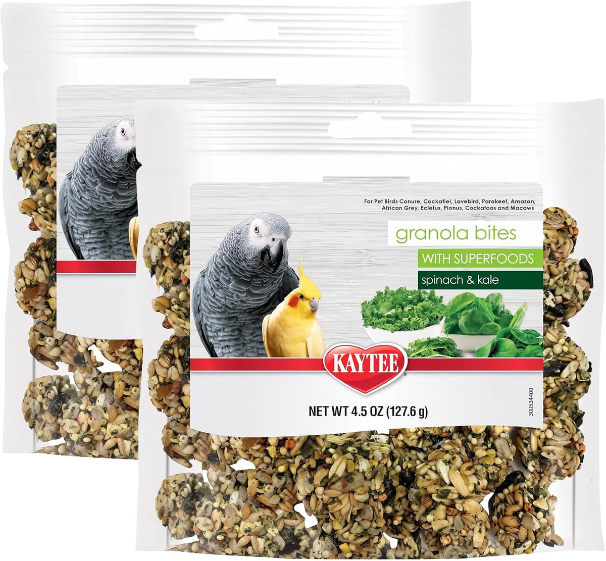 Kaytee 4.50 Ounce bird snack packaging back view