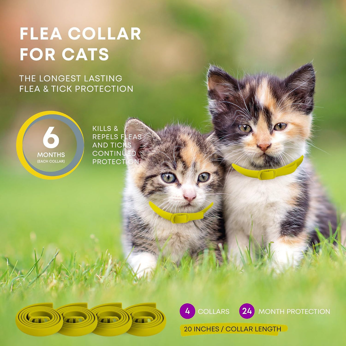 Proelobara 4 pack flea and tick prevention for cats